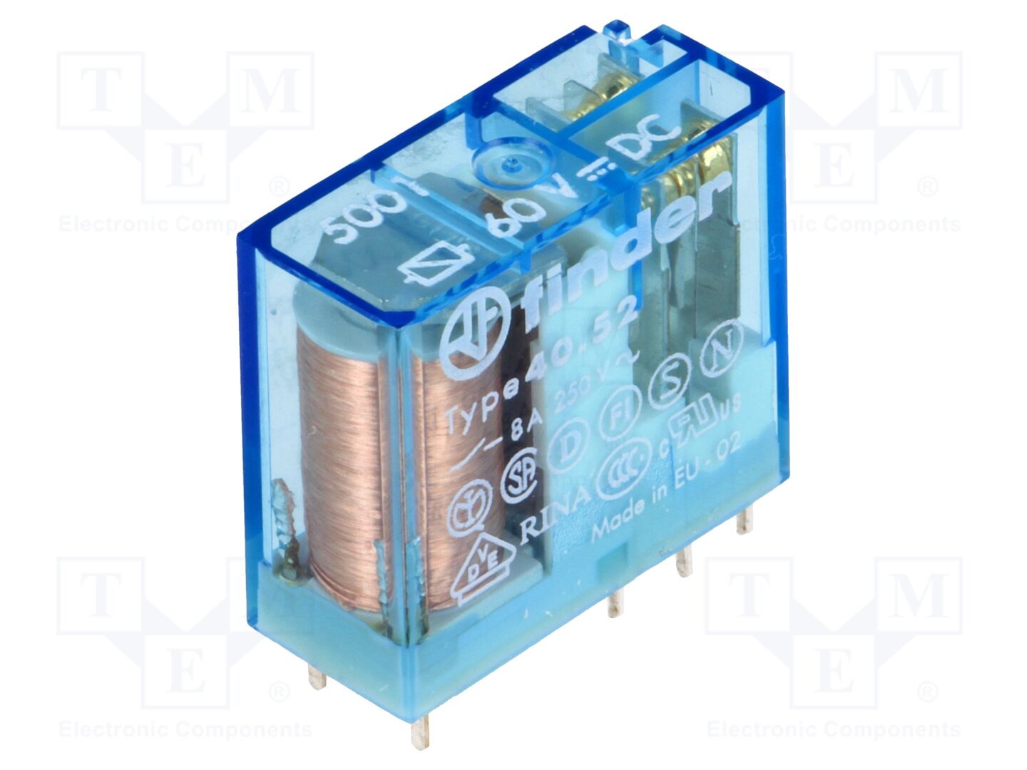 FINDER 40.52.9.060.500 Sähkömagneettinen rele 60VDC