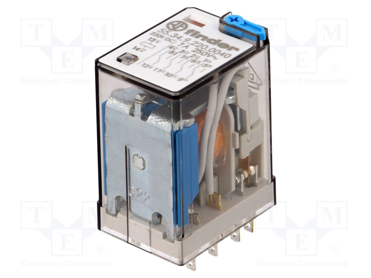FINDER 55.34.9.220.004 Sähkömagneettinen rele 220VDC