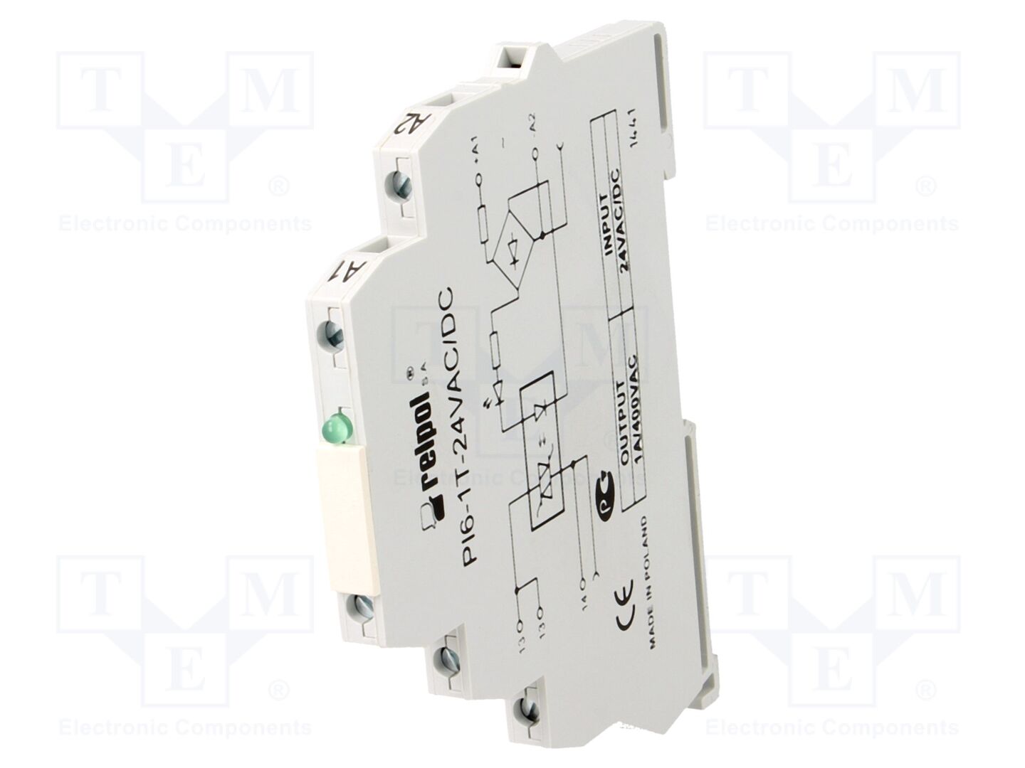 RELPOL PI61T24VAC/DC Liitäntärele 24VAC/DC