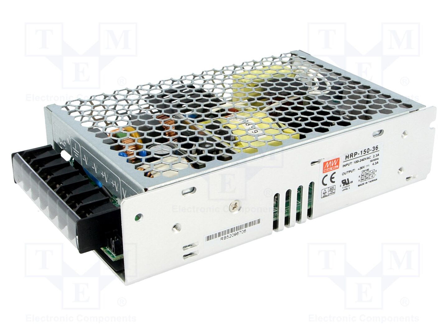 MEAN WELL HRP-150-36 Sisäänrakennettu kytkentäsähkönsyöttö 36VDC 154,8W
