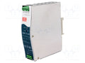 MEAN WELL SDR-75-48 DIN-kiskoon asennettava kytkentäsähkönsyöttö 48VDC 1.6A