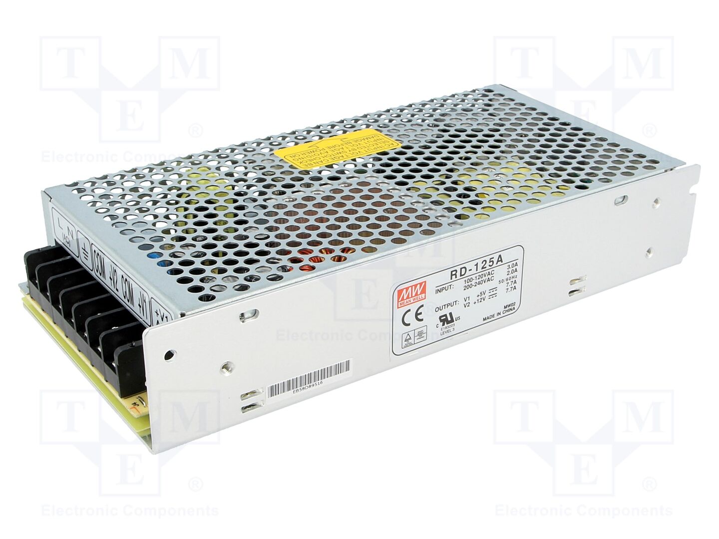 MEAN WELL RD-125A Sisäänrakennettu kytkentäsähkölaite 130,9W 5VDC