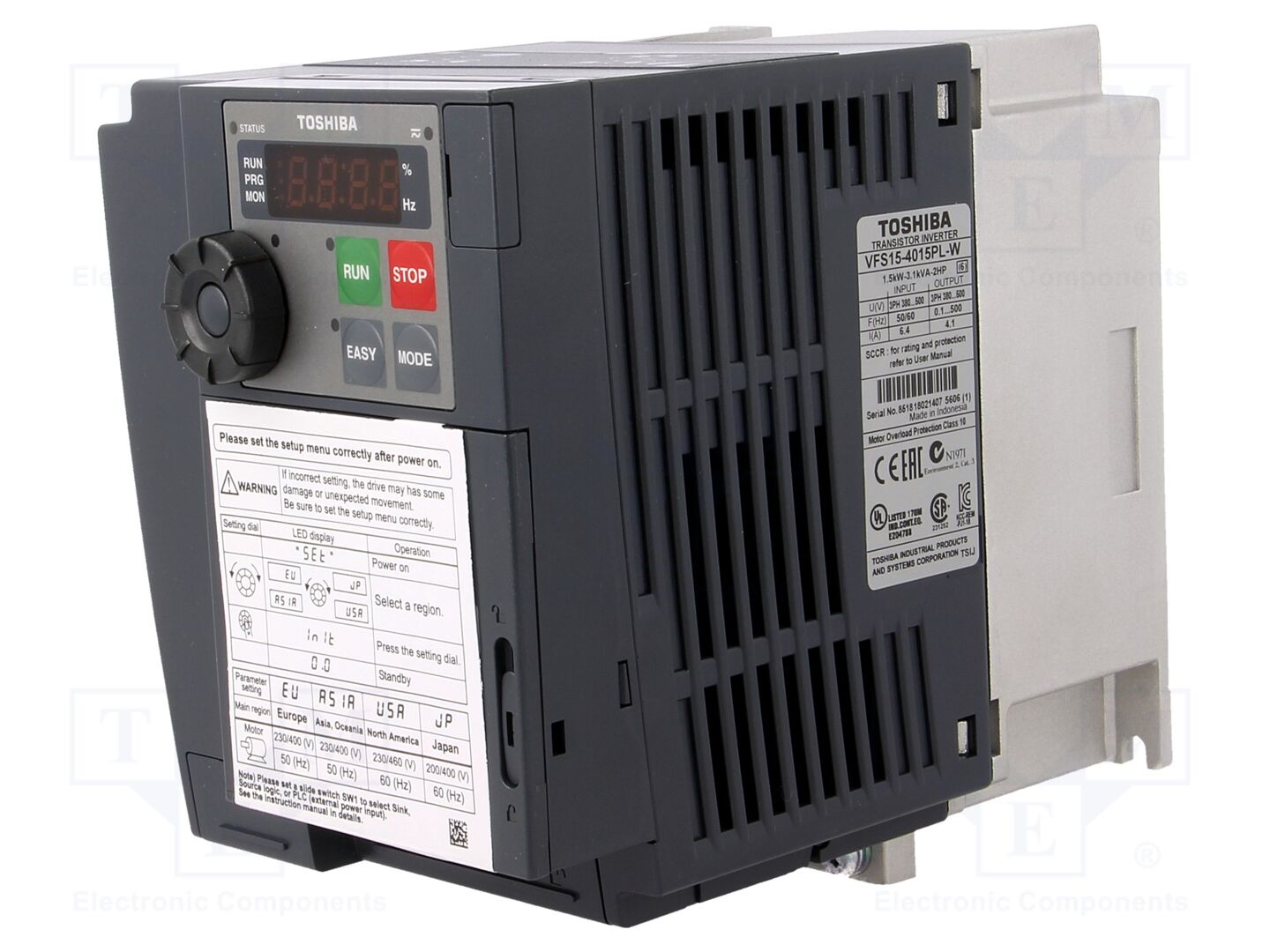 TOSHIBA VFS15-4015PL-W Taajuusmuuttaja 1.5kW
