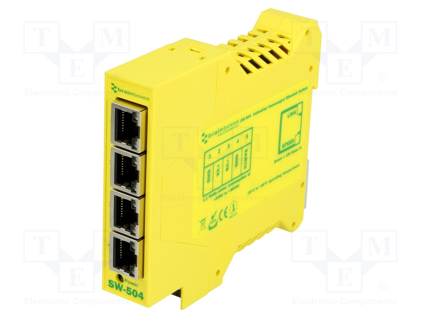 BRAINBOXES SW-504 Ethernet-kytkin 5÷30VDC