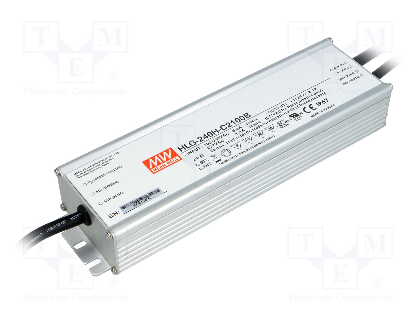 MEAN WELL HLG-240H-C2100B LED-verkkolaite 250W 2100mA