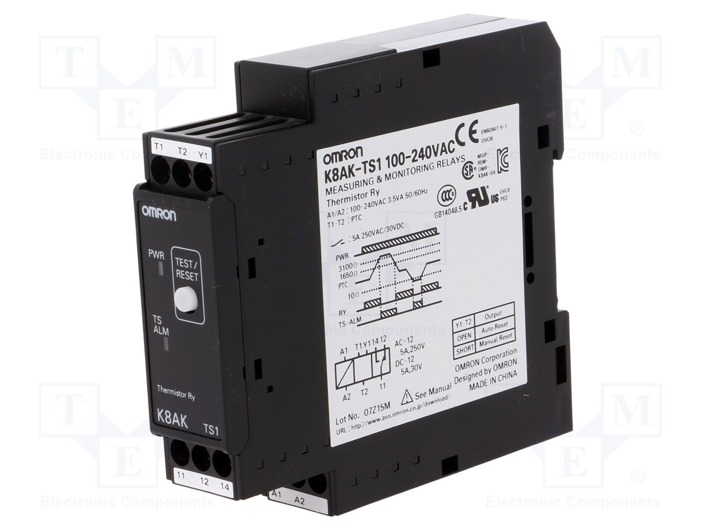 OMRON K8AK-TS1-230 Lämpötilavalvontarele 100-240VAC