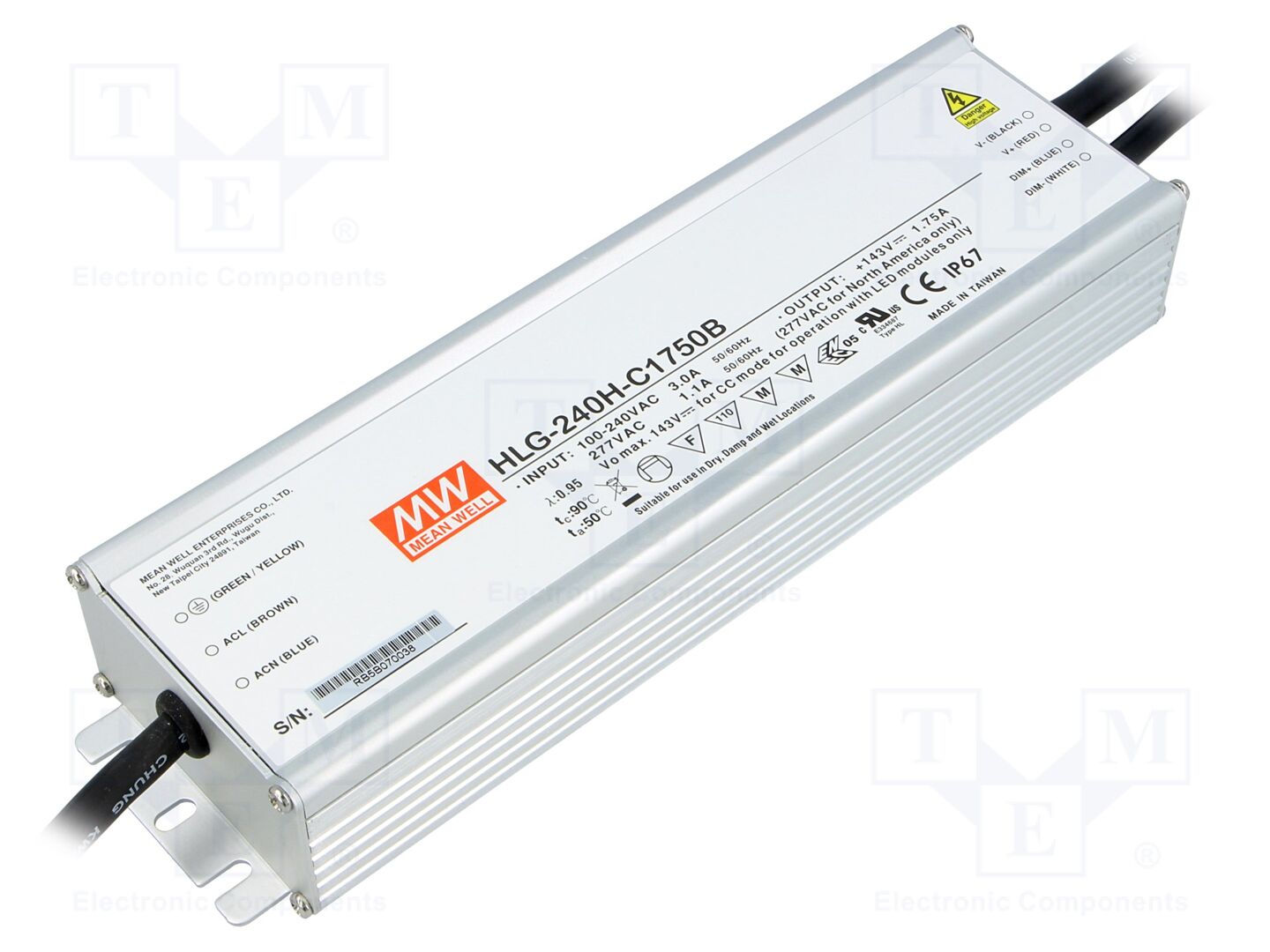 MEAN WELL HLG-240H-C1750B LED-virtalähde 250W 71-143VDC 1750mA