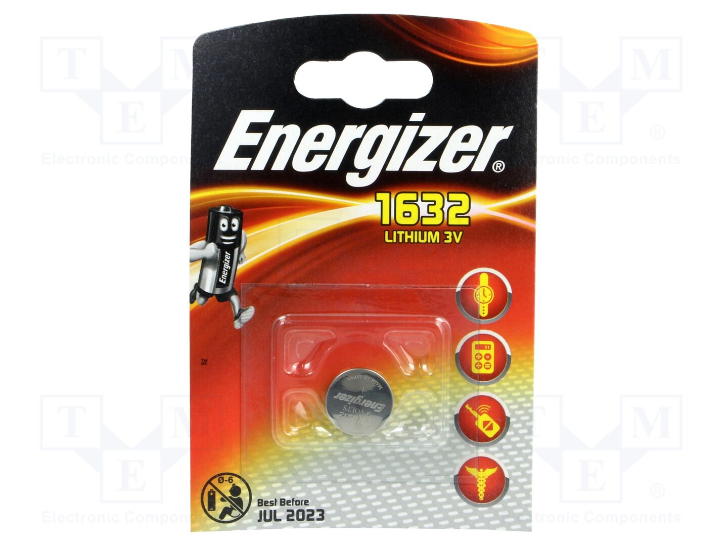ENERGIZER BAT-CR1632/EG-B1 Litiumparisto 3V 130mAh