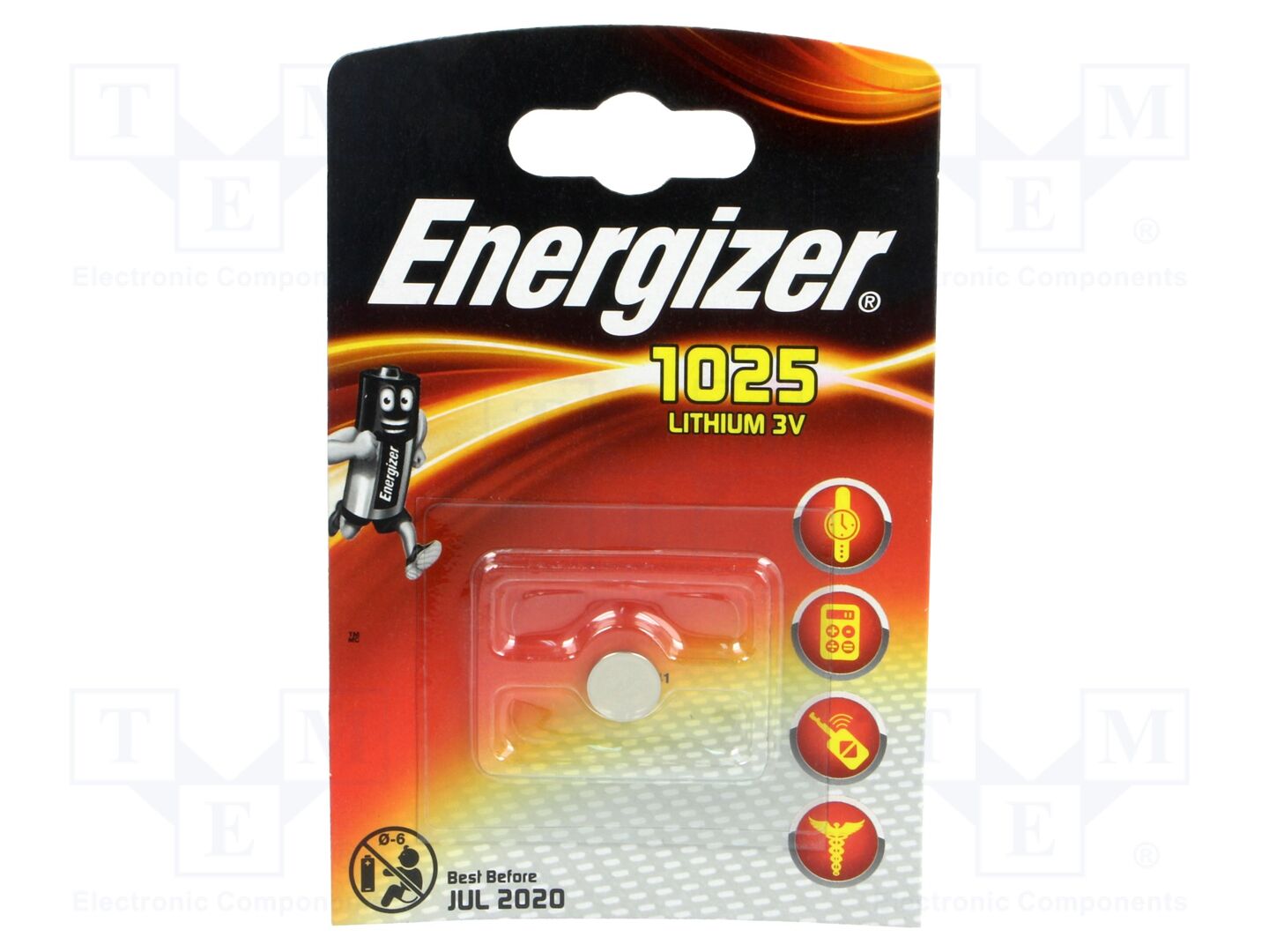 ENERGIZER BAT-CR1025/EG-B1 Litiumparisto 3V 30mAh (50 kpl erä)