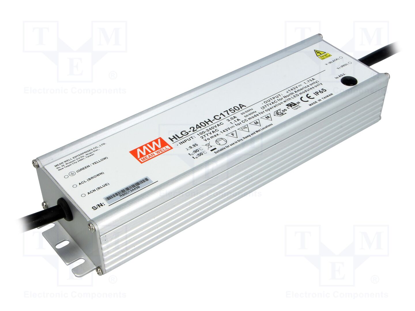 MEAN WELL HLG-240H-C1750A LED-virtalähde 250W 71-143VDC 875-1750mA