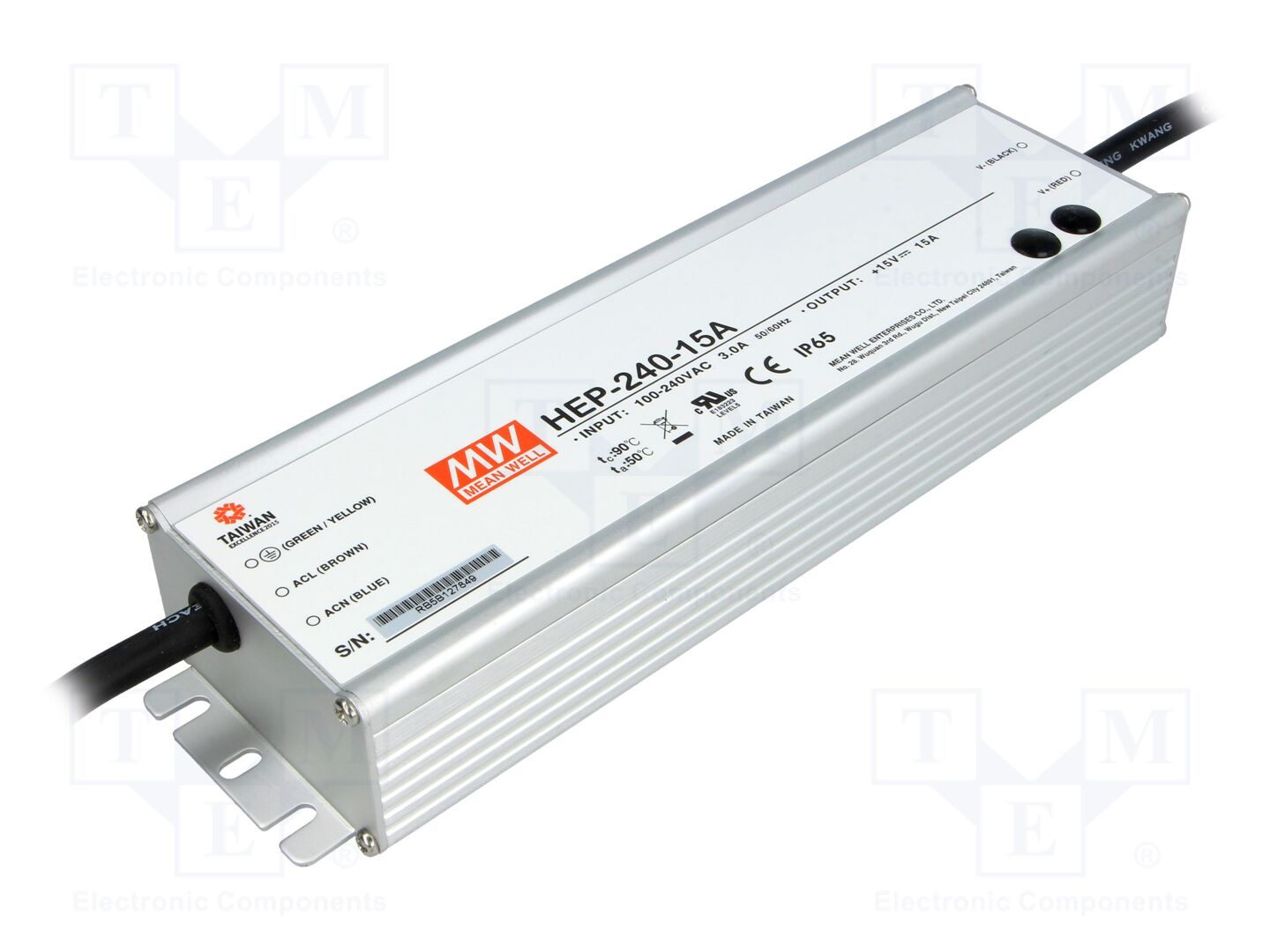 MEAN WELL HEP-240-15A Kytkinlähde 225W 15VDC modulaarinen