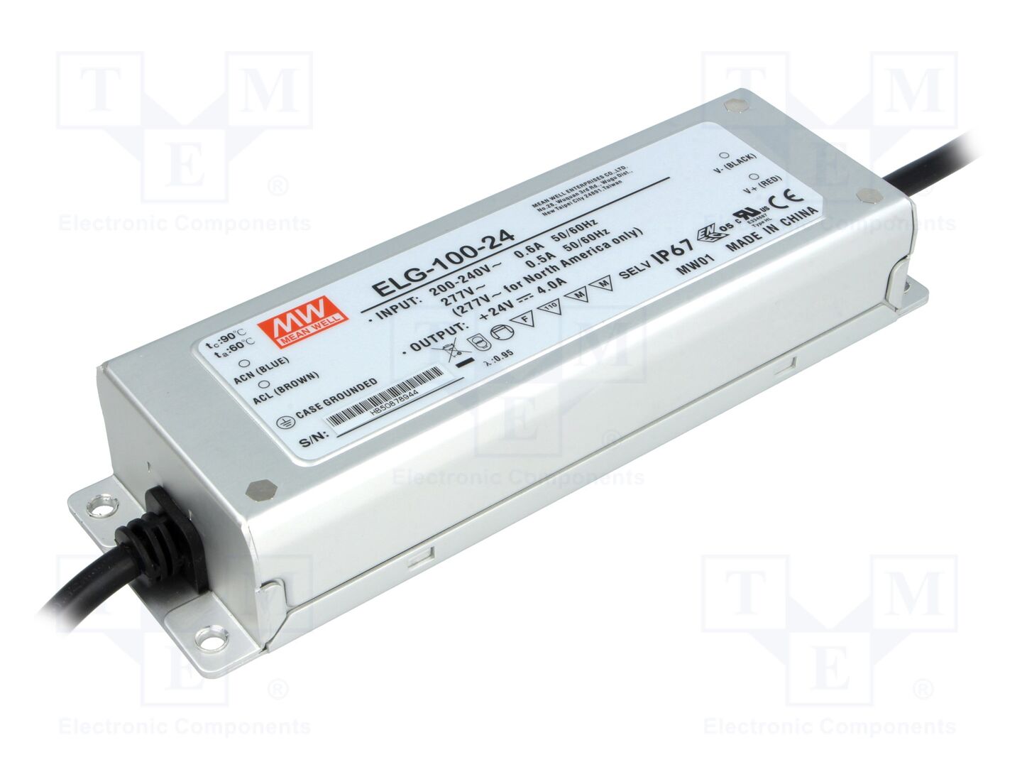 MEAN WELL ELG-100-24 LED-virtalähde 96W 24VDC 4A IP67