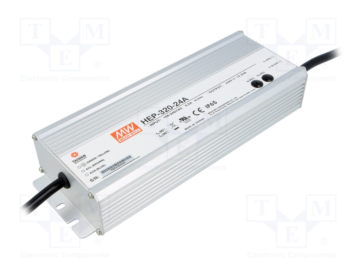 MEAN WELL HEP-320-24A Sisäänrakennettu kytkentävirtalähde 320W 24VDC