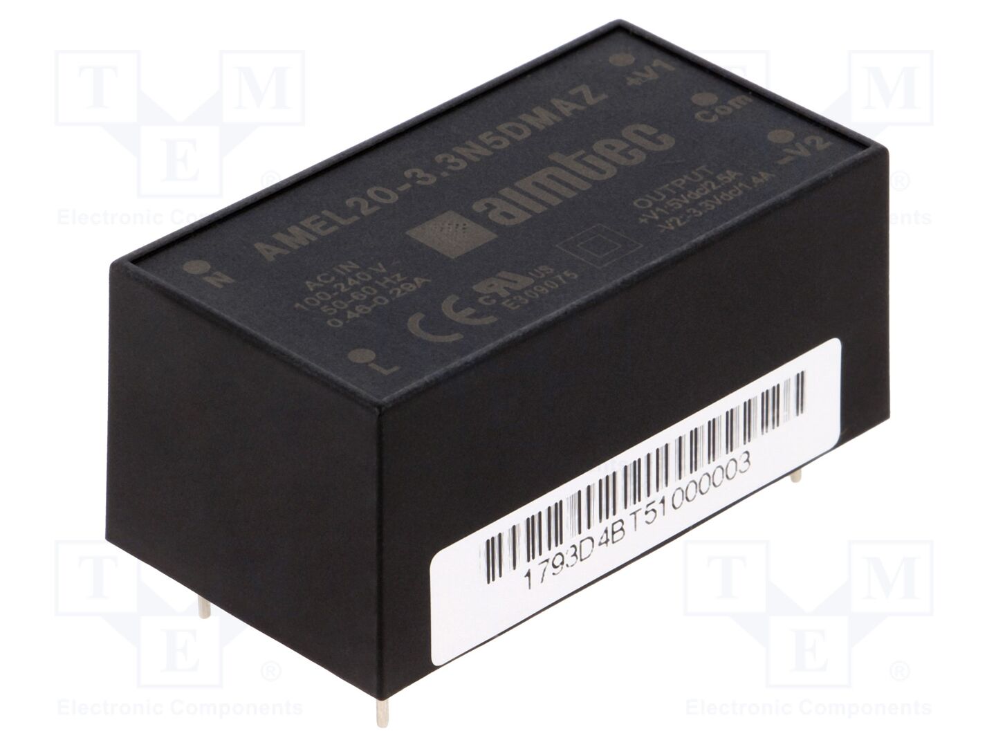 AIMTEC AMEL20-3.3N5DMAZ PCB AC/DC muunnin 14.8W