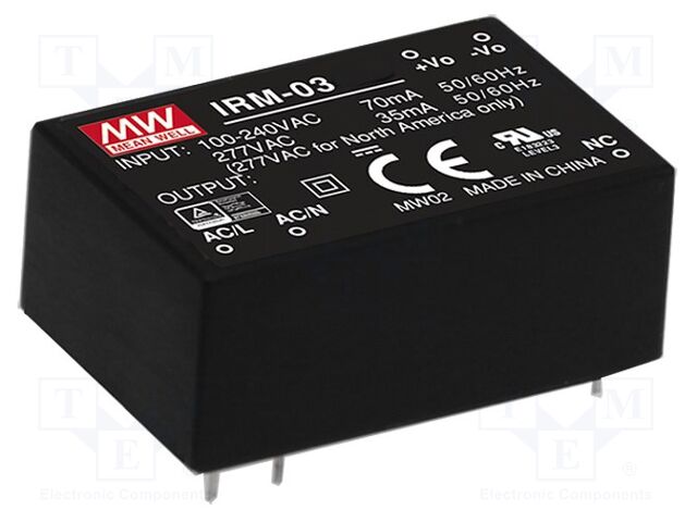 MEAN WELL IRM-03-9 PCB AC/DC-muunnin 3W