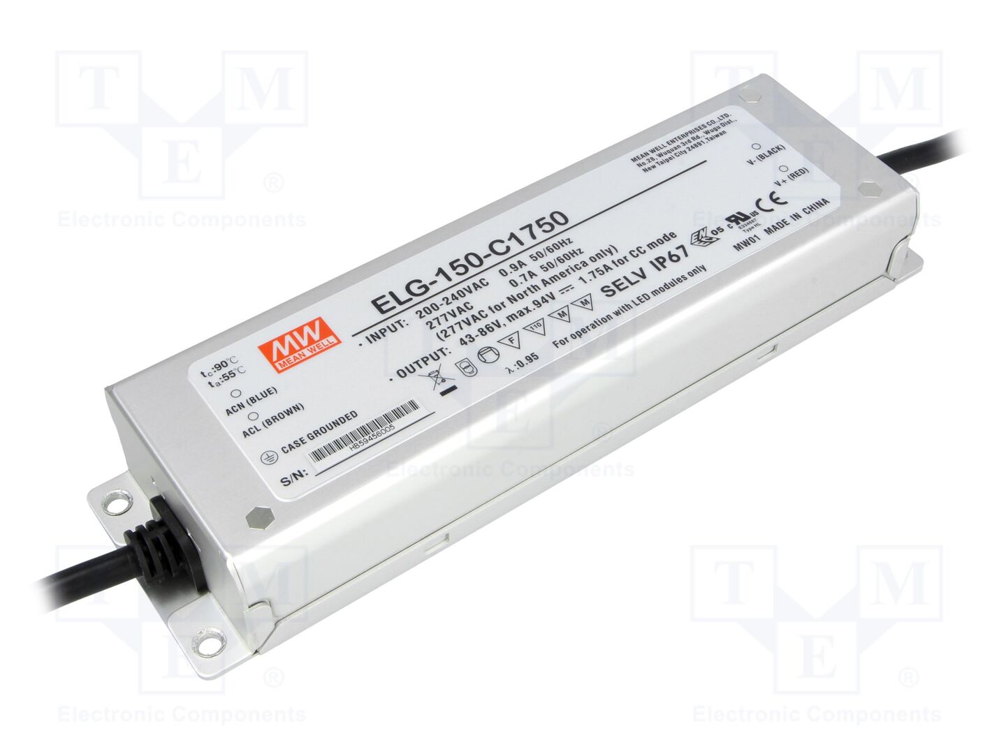 MEAN WELL ELG-150-C1750 LED-verkkolaite 150,5W 43-86VDC 1750mA