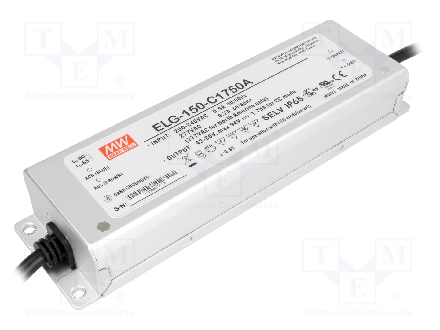 MEAN WELL ELG-150-C1750A LED-verkkolaite 150W 43-86VDC 875-1750mA IP65