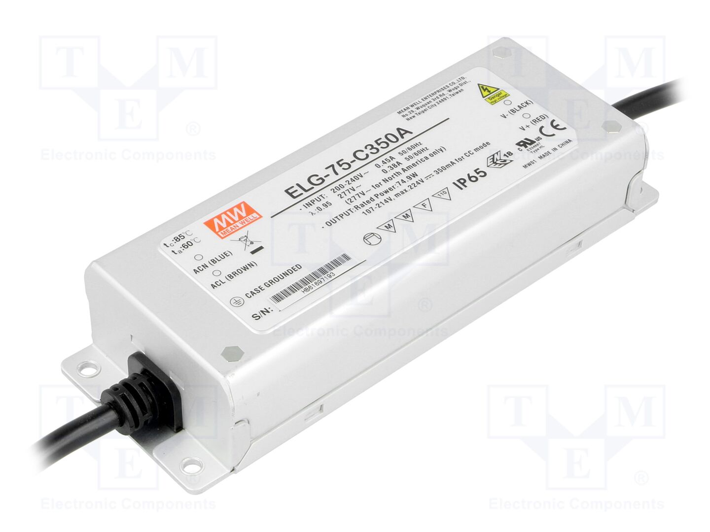 MEAN WELL ELG-75-C350A LED-virtalähde 75W 107-214VDC