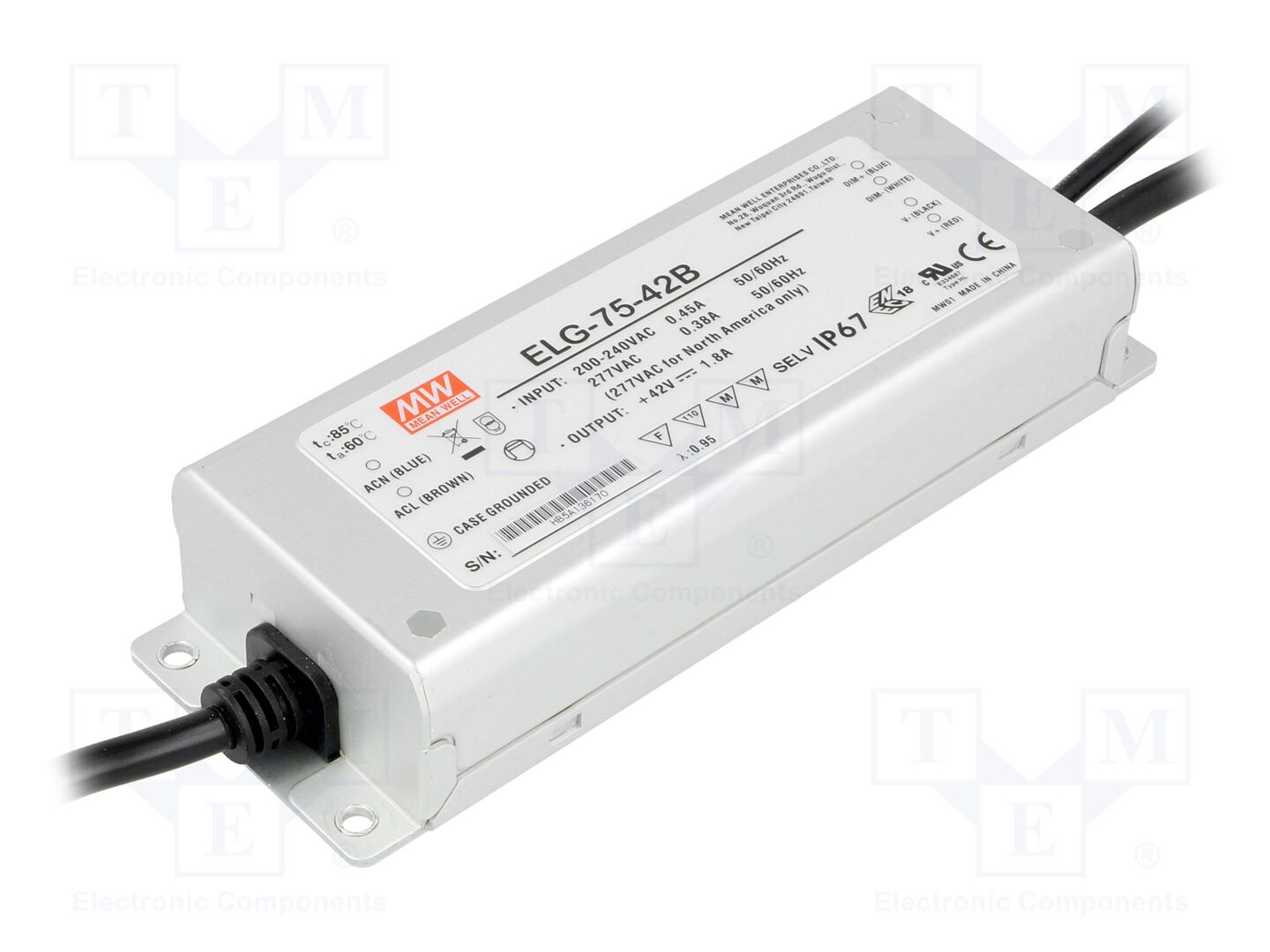 MEAN WELL ELG-75-42B LED-virtalähde 75W 42VDC 1.8A