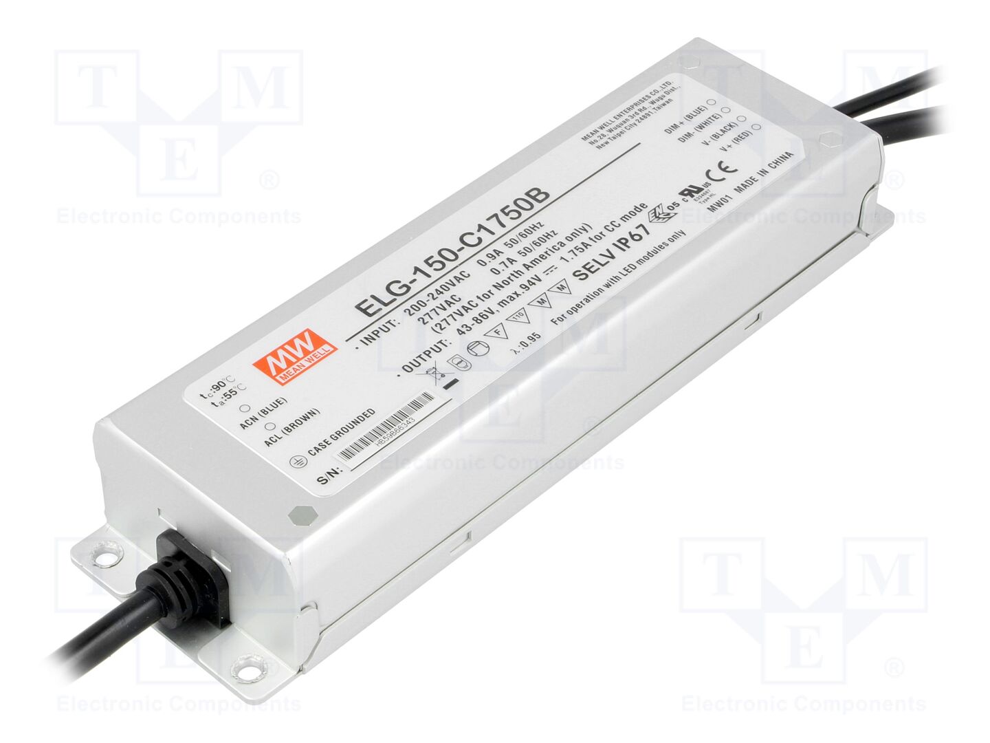 MEAN WELL ELG-150-C1750B LED-virtalähde 150W 43-86VDC 1750mA