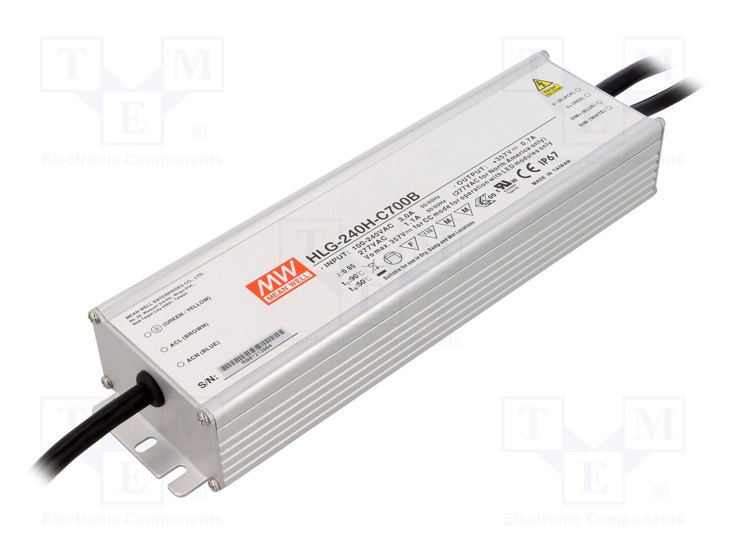 MEAN WELL HLG-240H-C700B LED-virtalähde 250W 700mA