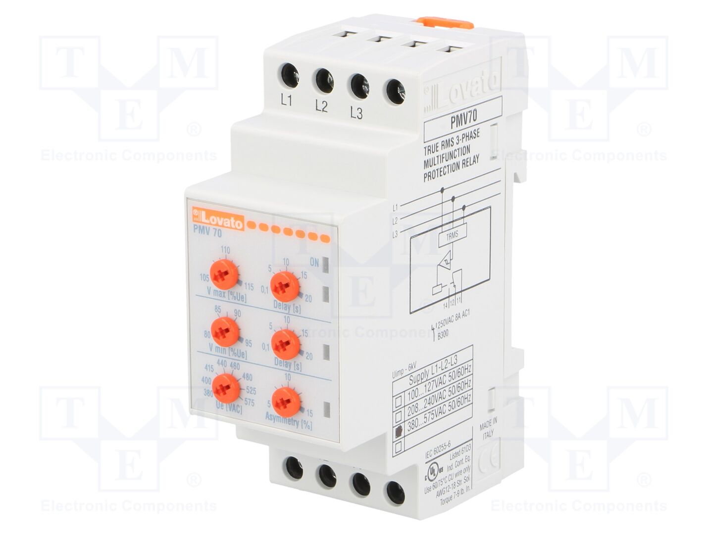 LOVATO ELECTRIC PMV70A575 Jännitteenvalvontarele SPDT