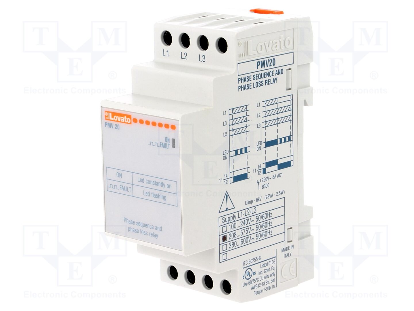 LOVATO ELECTRIC PMV20A575 Jännitteenvalvontarele PMV