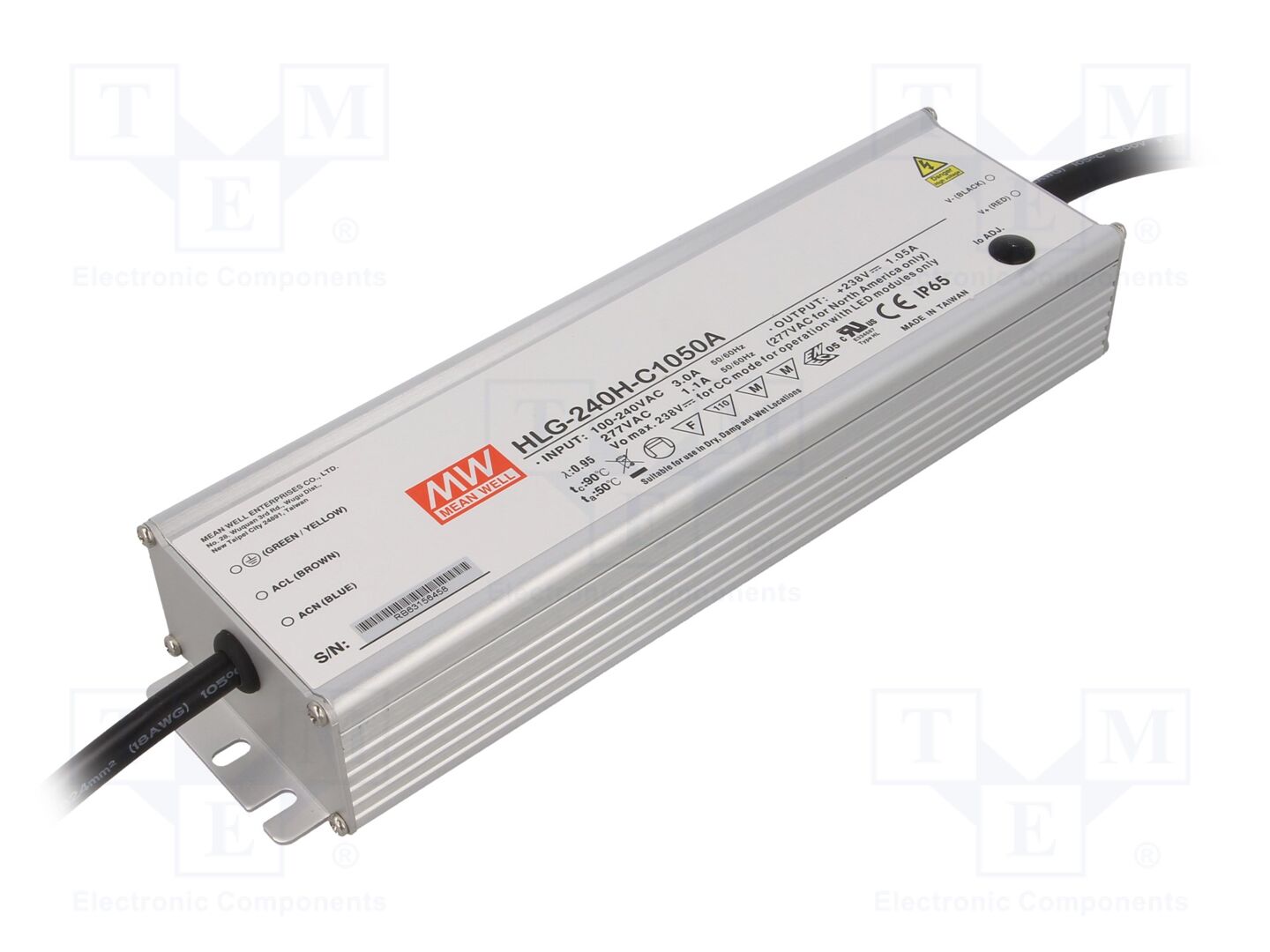 MEAN WELL HLG-240H-C1050A LED-verkkolaite 250W 119-238VDC 525-1050mA