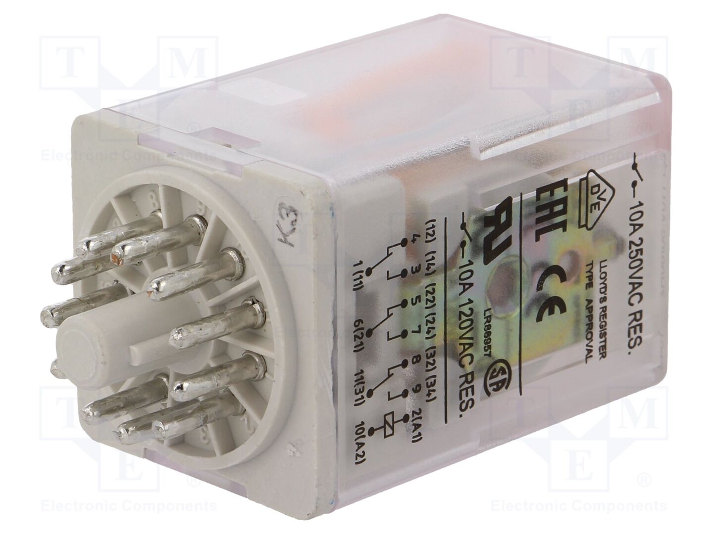RELPOL R15-3P-110ACWTL Sähkömagneettinen rele 110VAC