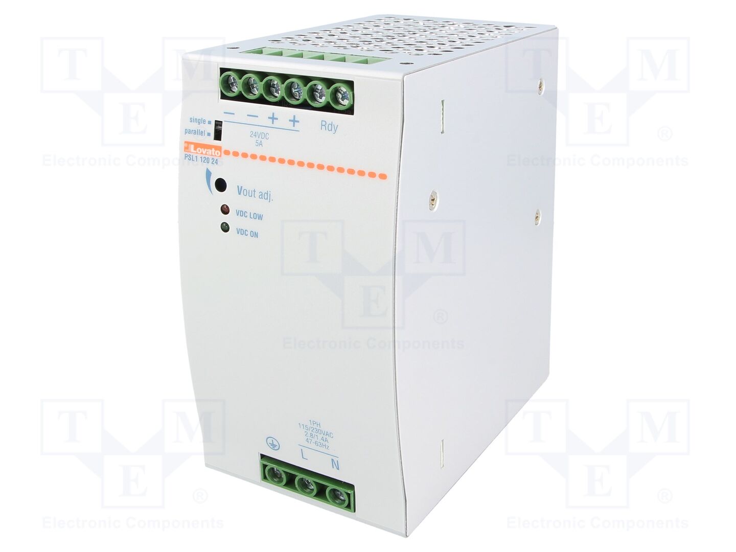 LOVATO ELECTRIC PSL112024 DIN-kiskoon asennettava kytkentävirtalähde 120W 24VDC