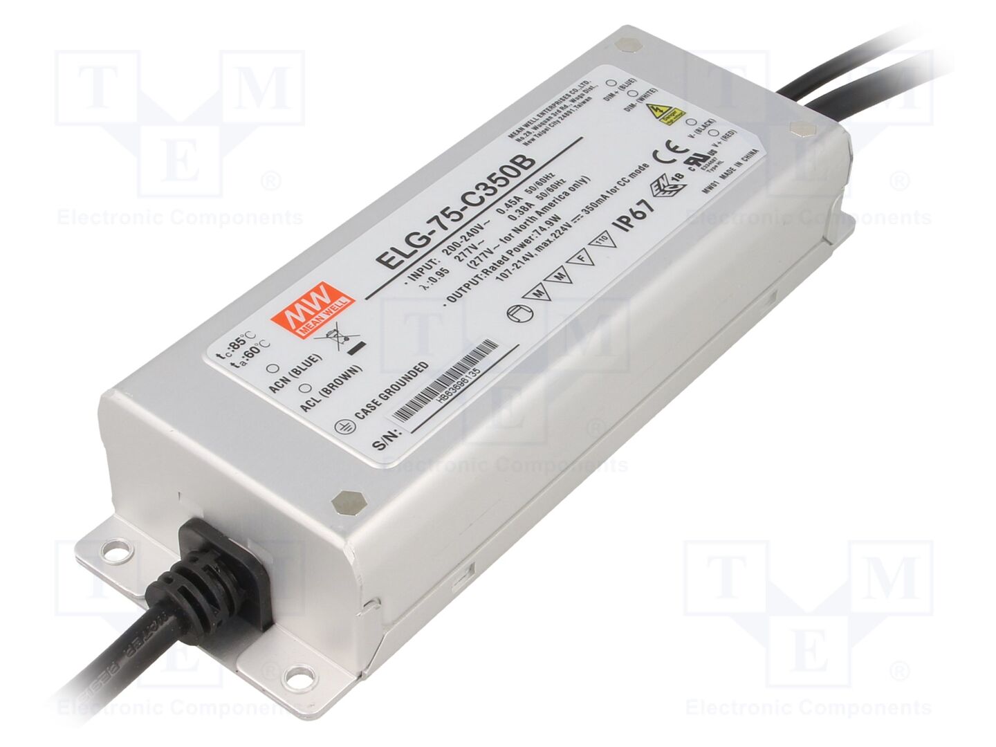 MEAN WELL ELG-75-C350B LED-virtalähde 75W 350mA