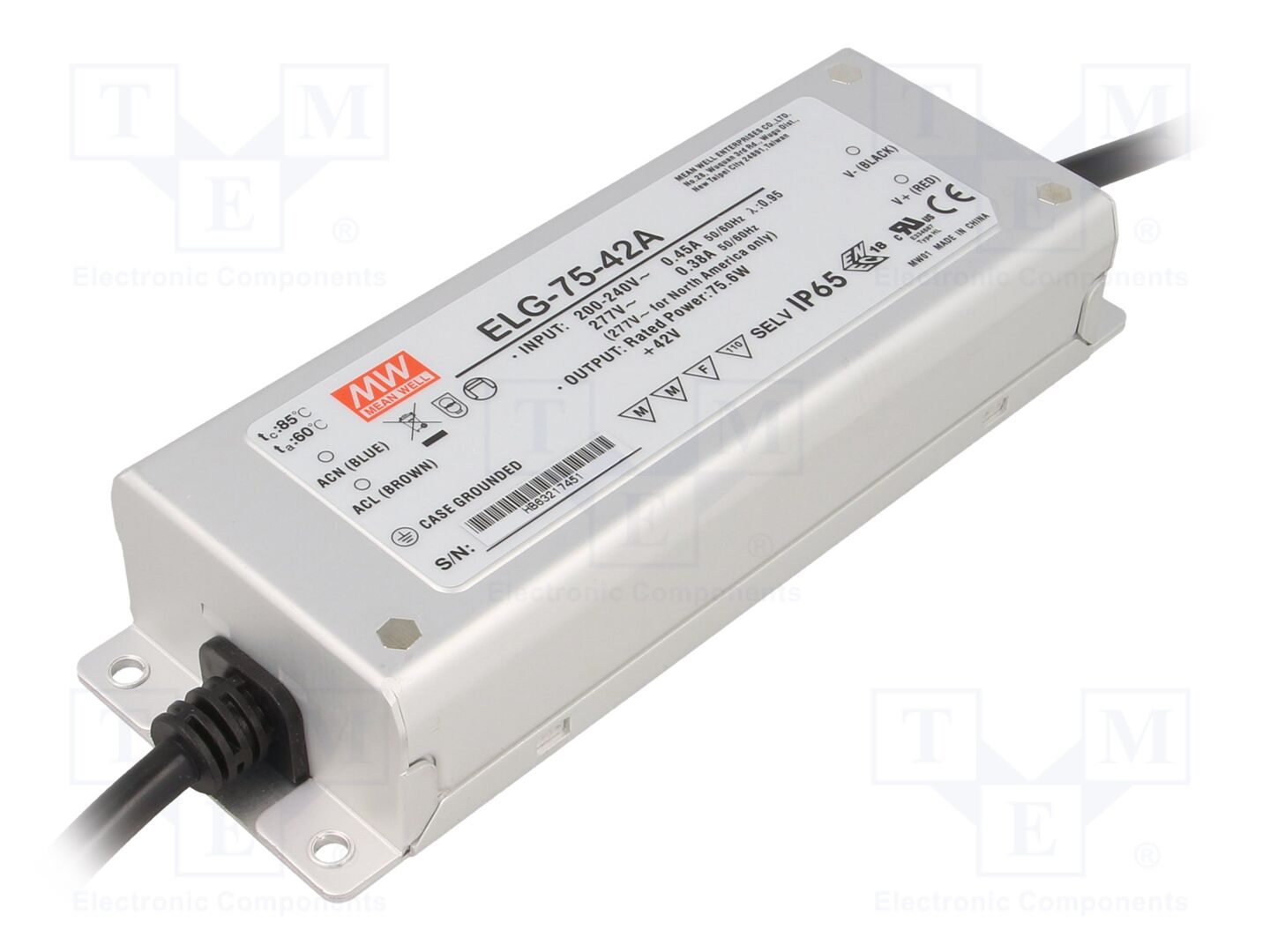 MEAN WELL ELG-75-42A LED-virtalähde 76W 42VDC