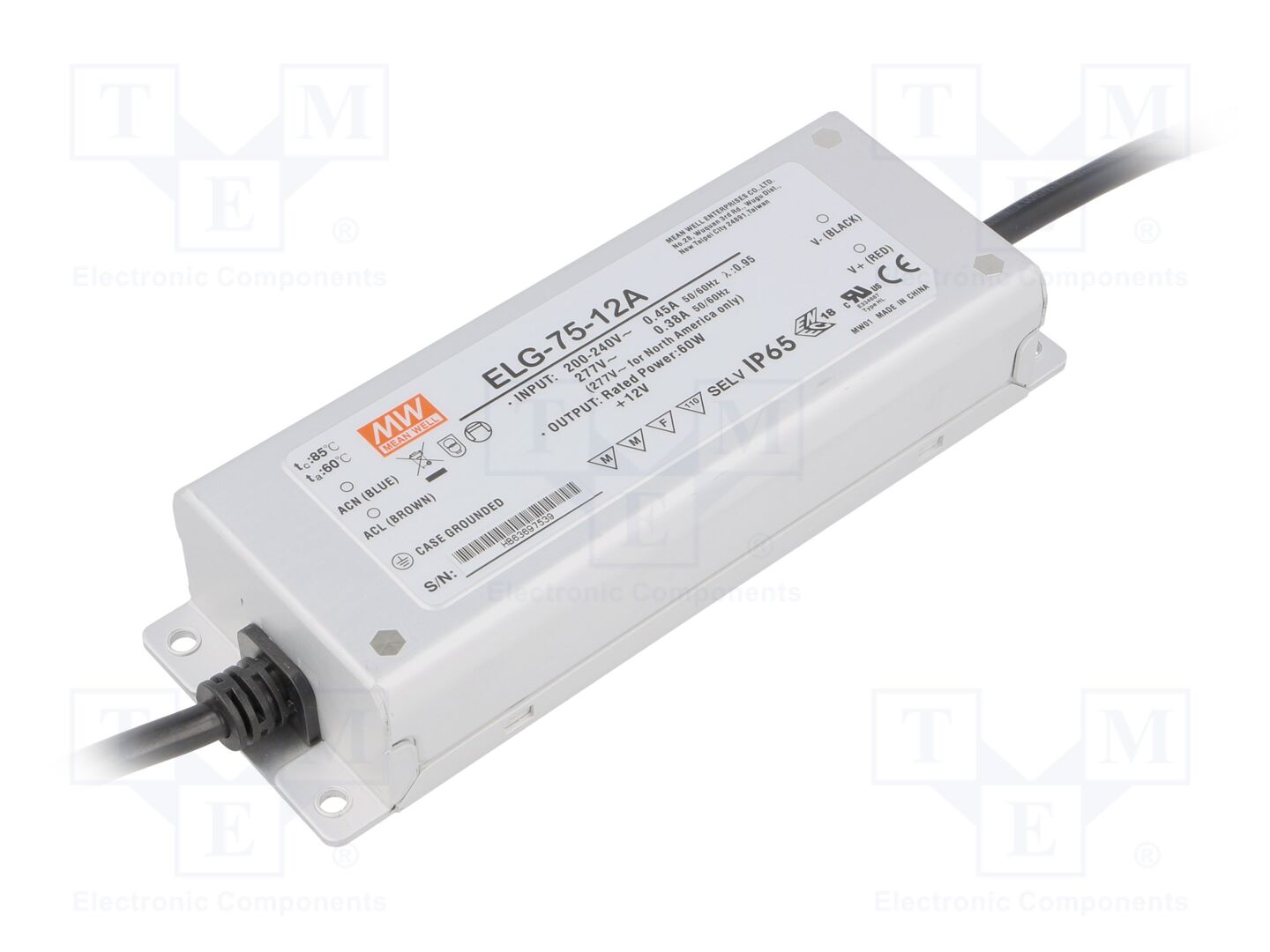 MEAN WELL ELG-75-12A LED-virtalähde 60W 12VDC