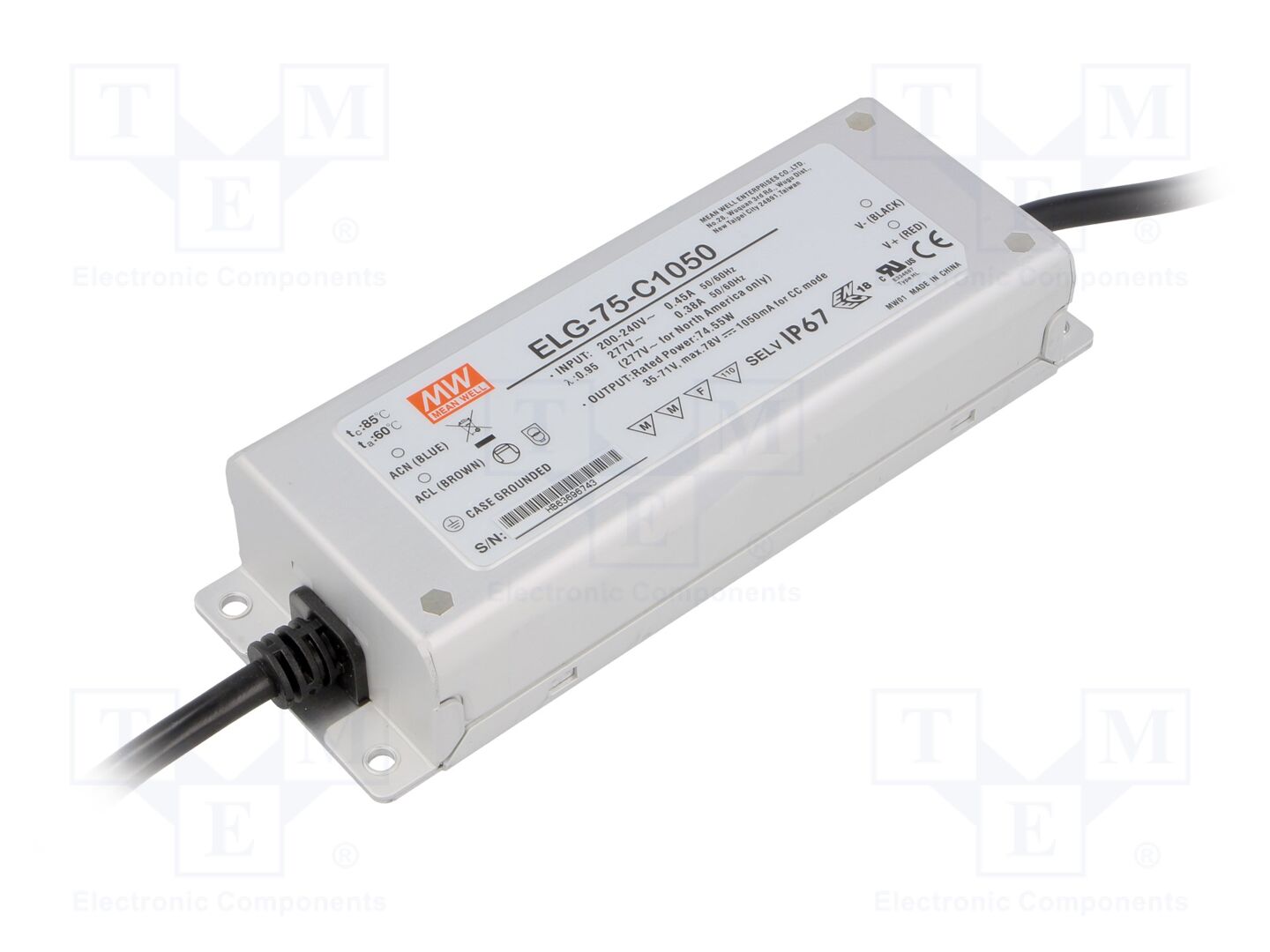 MEAN WELL ELG-75-C1050 LED-virtalähde 74,55W 35-71VDC 1050mA