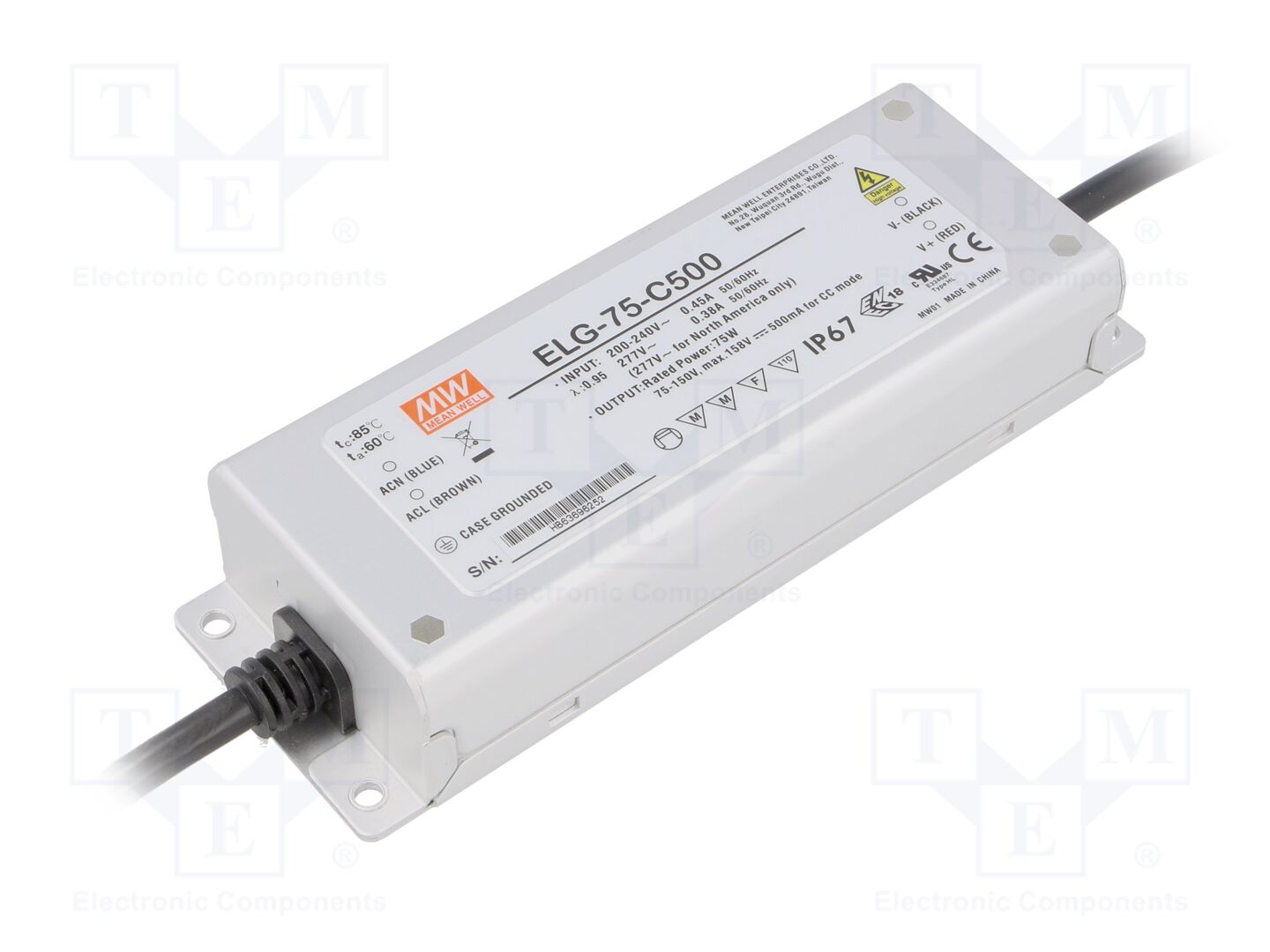 MEAN WELL ELG-75-C500 LED-virtalähde 75W 500mA