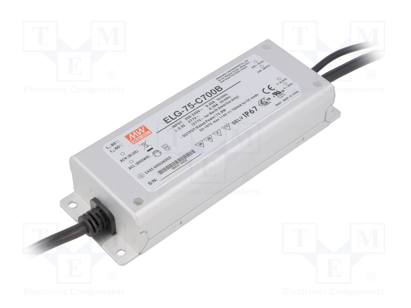 MEAN WELL ELG-75-C700B LED-virtalähde 75W 700mA 53-107VDC