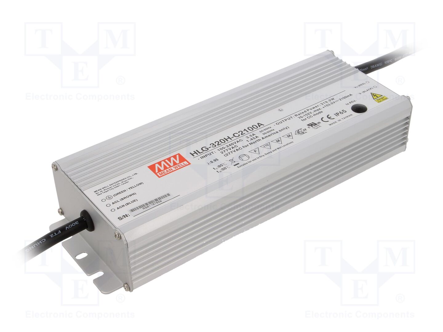 MEAN WELL HLG-320H-C2100A LED-virtalähde 320W 76-152VDC 1050-2100mA