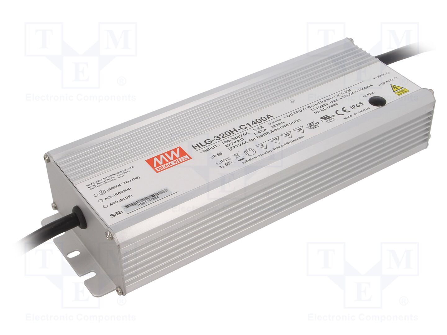 MEAN WELL HLG-320H-C1400A LED-virtalähde 320W 114-229VDC 700-1400mA
