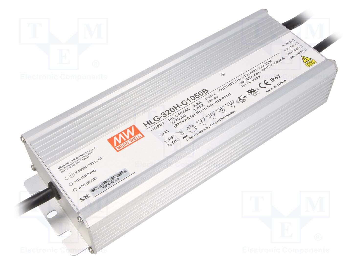 MEAN WELL HLG-320H-C1050B LED-verkkolaite 320W 1050mA