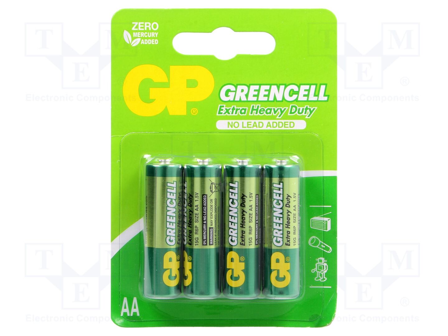 GP BAT-R6/G-B4 Paristo AA 1.5V (50 kpl erä)