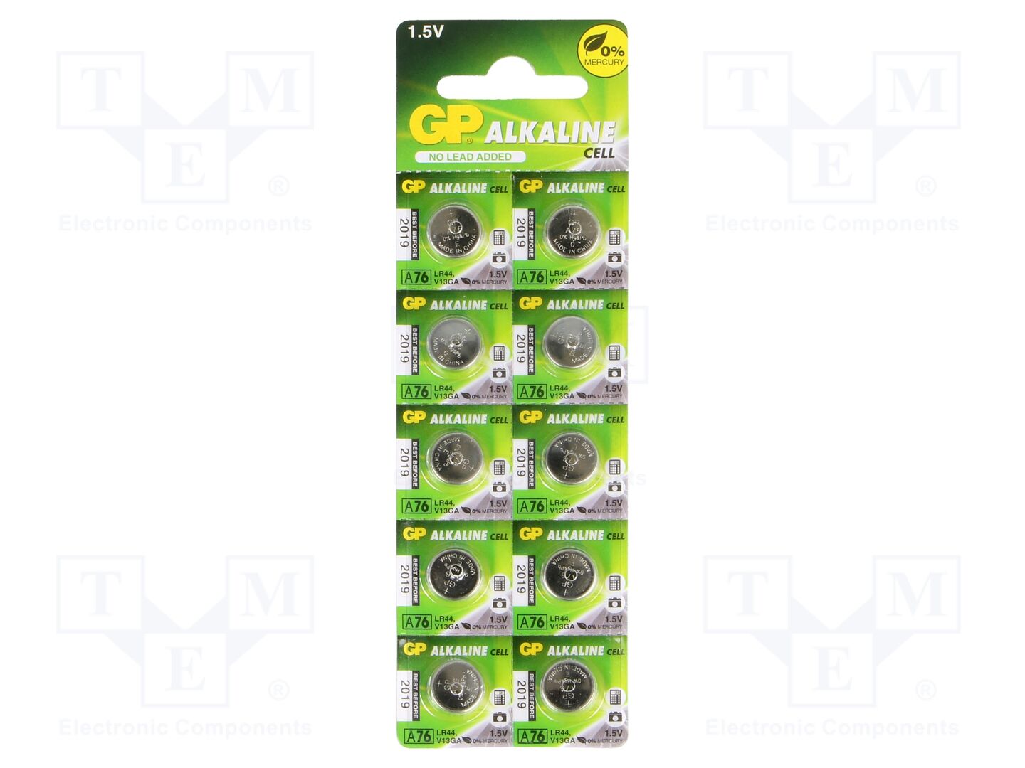 GP BAT-AG13/GP-B10 Alkaliparisto 1.5V (50 kpl erä)