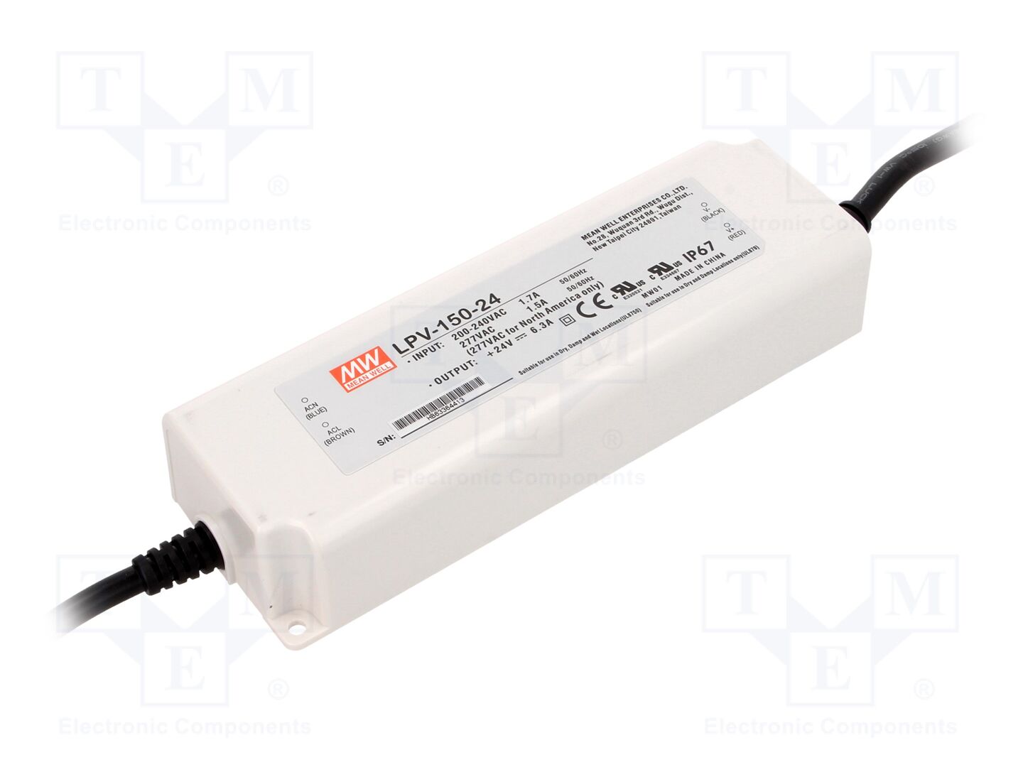MEAN WELL LPV-150-24 LED-verkkolaite 151W 24VDC 6.3A