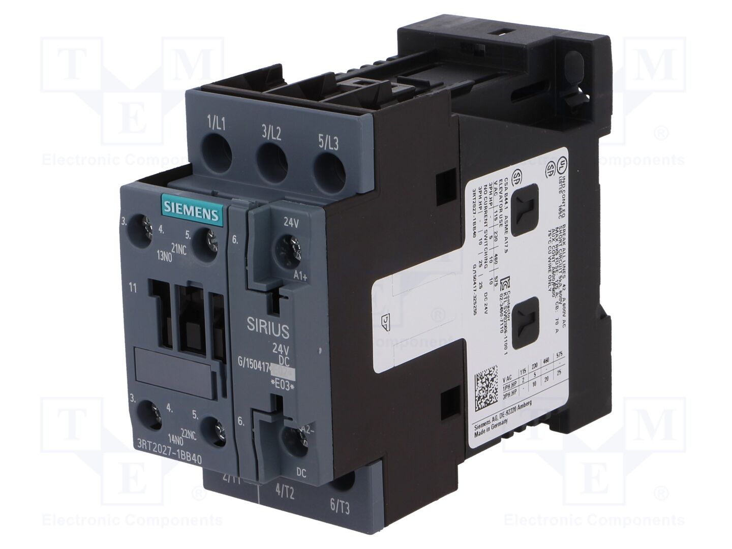 SIEMENS 3RT2027-1BB40 Kontaktori 32A
