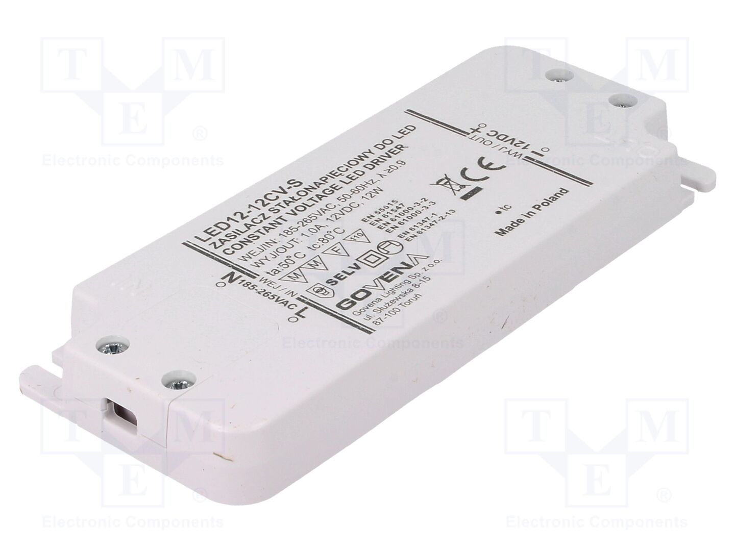 GOVENA Z-LED-12W-12CV-SL LED-virtalähde 12W 12VDC 1A