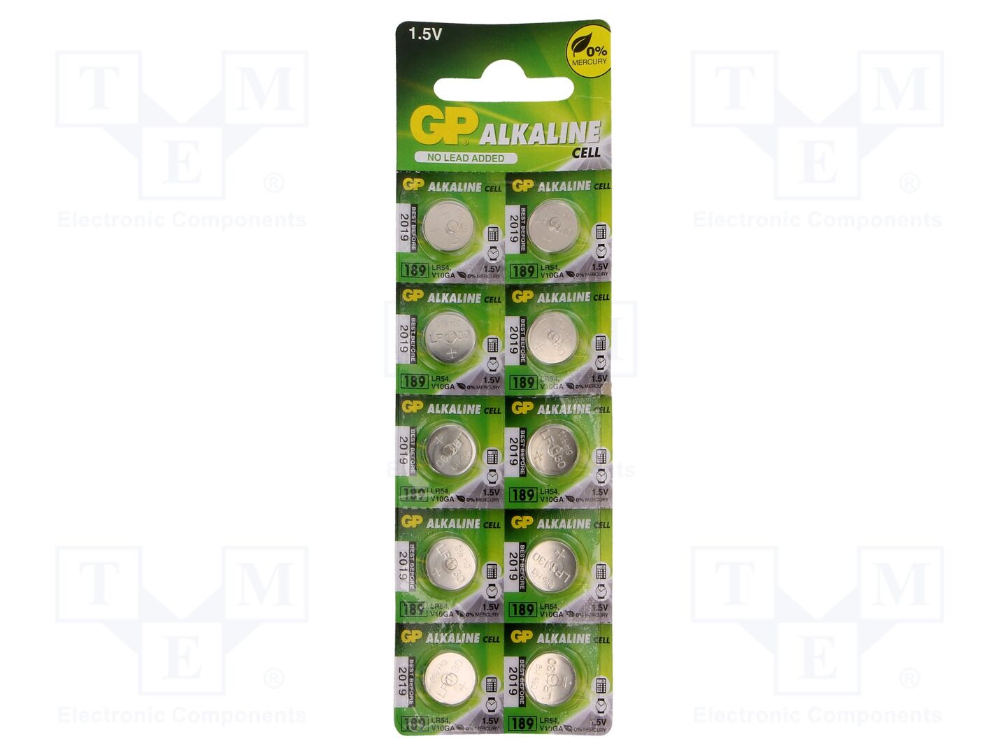 GP BAT-AG10/GP-B10 Paristo alkaline 1.5V (50 kpl erä)