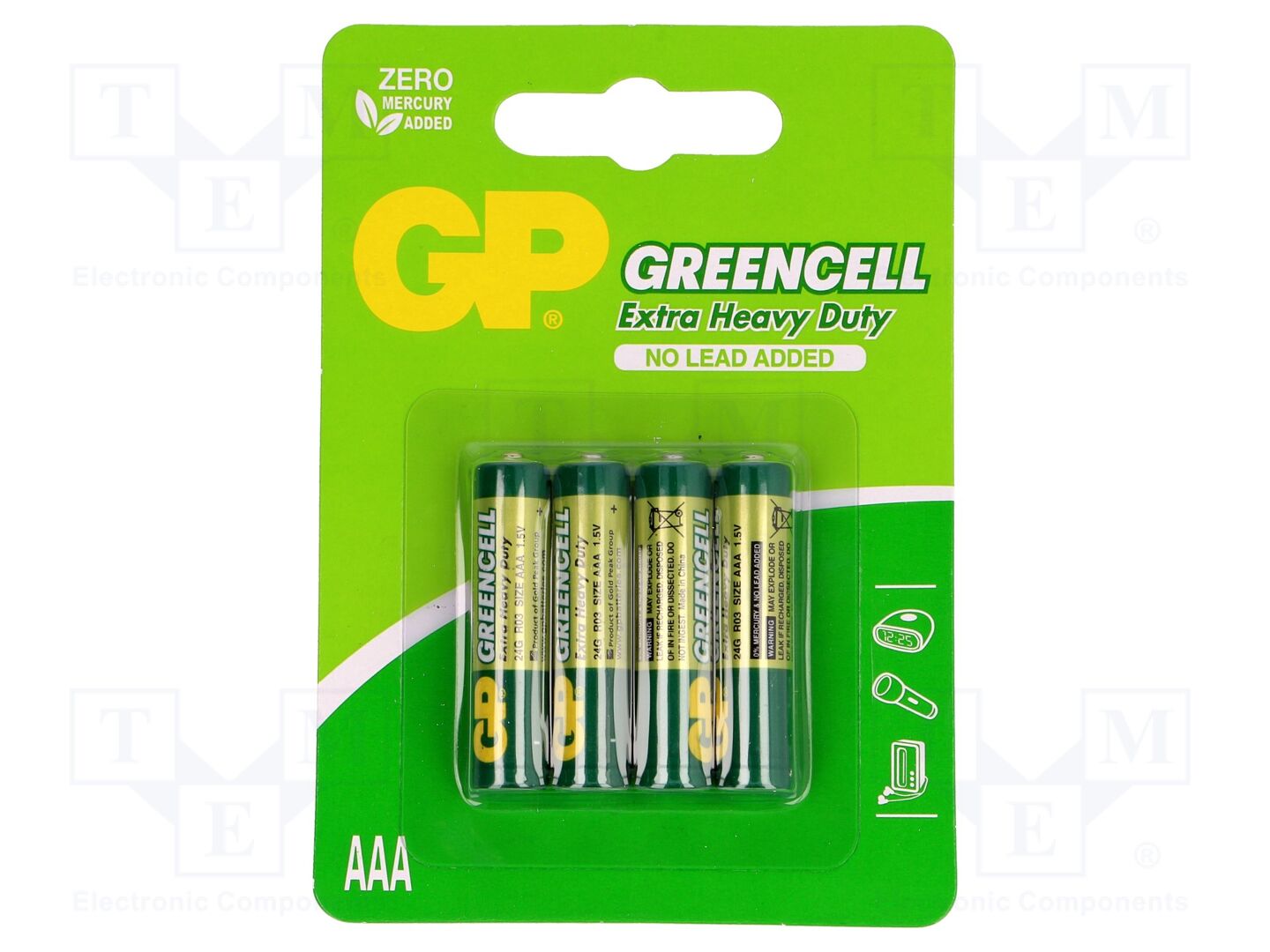 GP BAT-R03/GP-B4 Paristo Sinkkihiili AAA 1.5V (50 kpl erä)