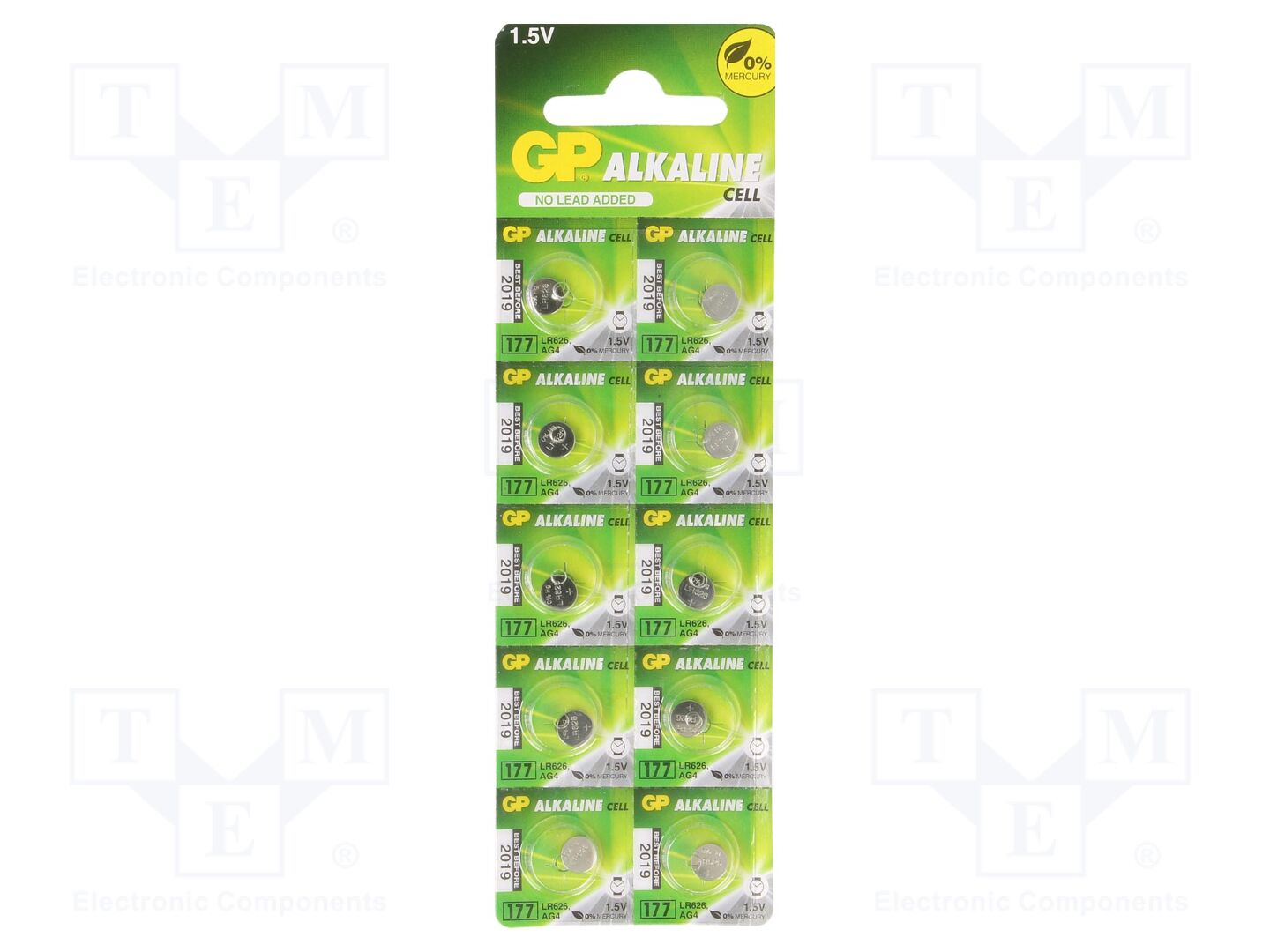 GP BAT-AG4/GP-B10 Paristo alkaline 1.5V (50 kpl erä)