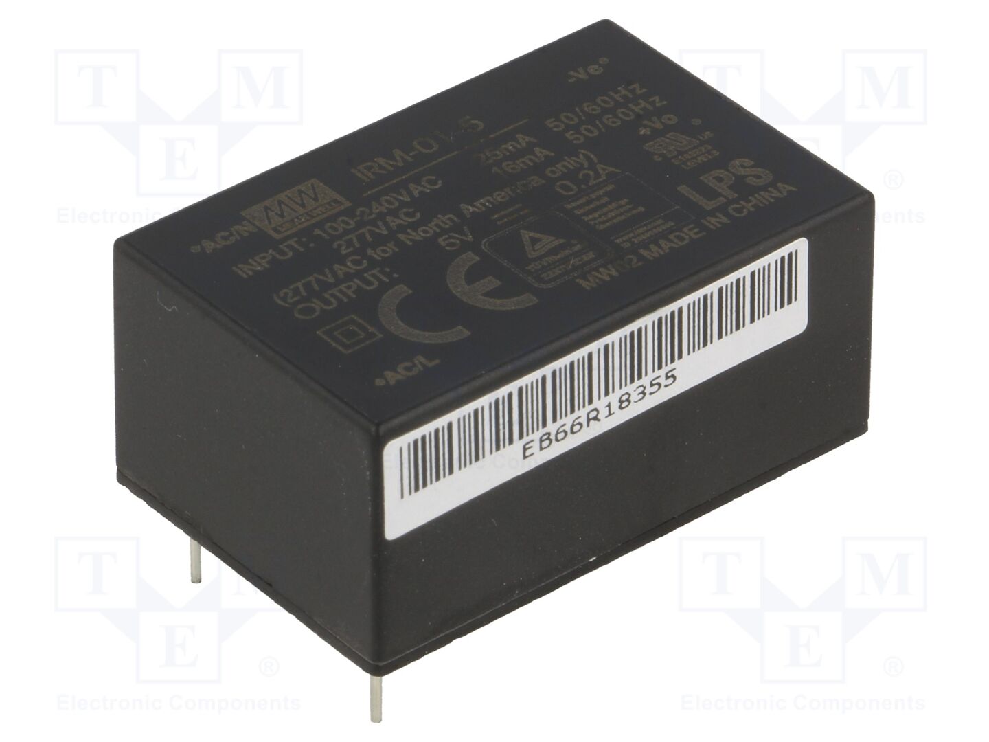 MEAN WELL IRM-01-5 PCB AC/DC muunnin 1W