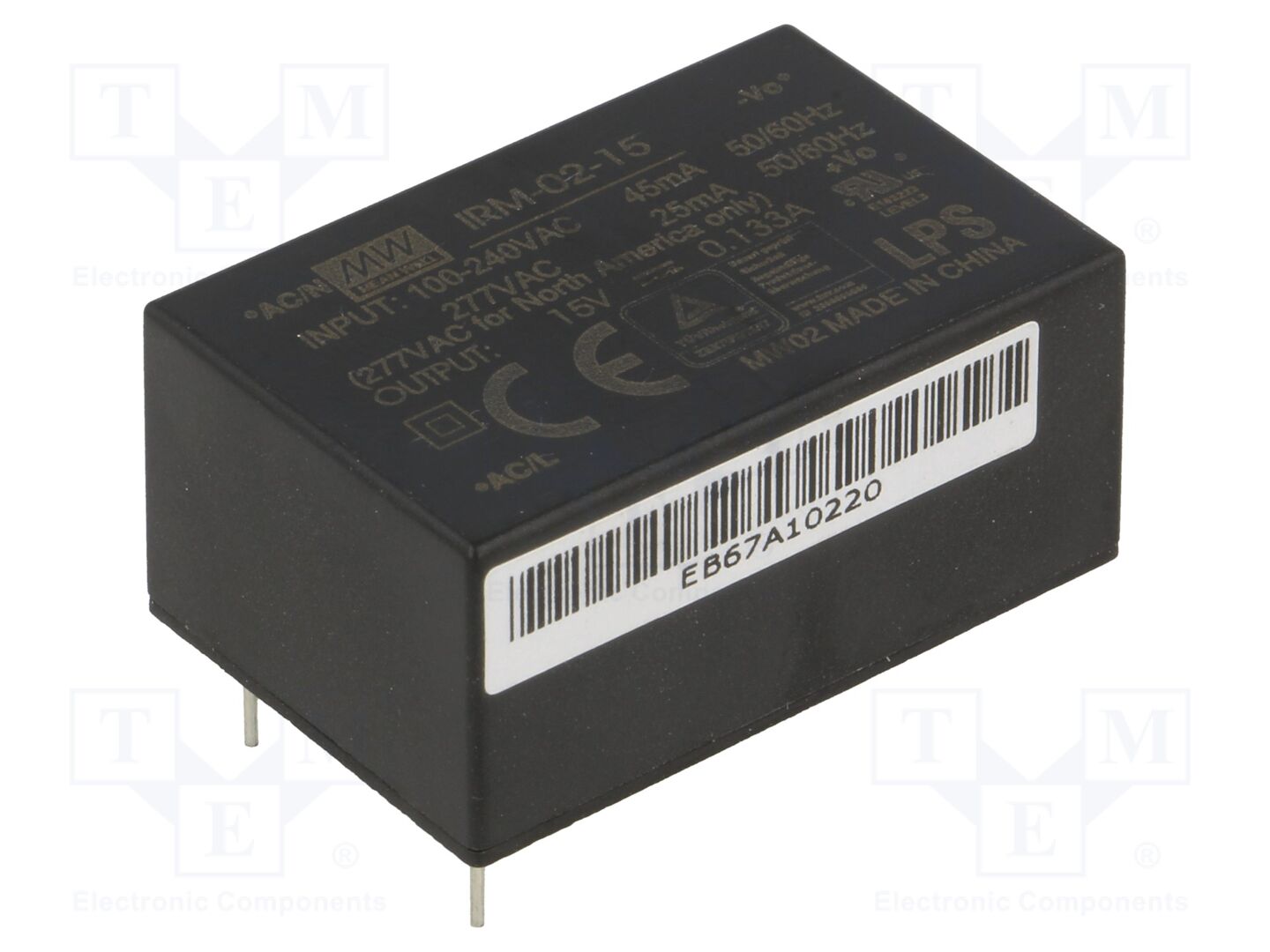 MEAN WELL IRM-02-15 PCB AC/DC muunnin 2W