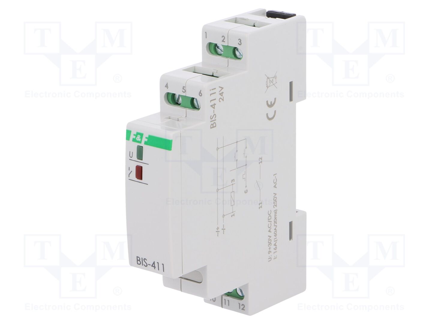 F&F BIS-411I-24V Asennusrele 16A